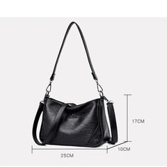 Women Messenger Bag Shoulder Cossbody Solid Bag Retro High Female Bag