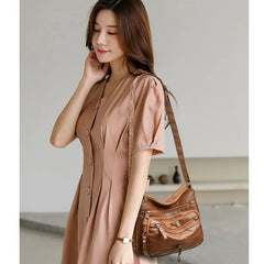 Women Bags Shoulder Bags Vintage Hobo Bag Soft PU Leather Crossbody Handbag