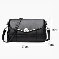 Women Crossbody Bag PU Leather Black&Red