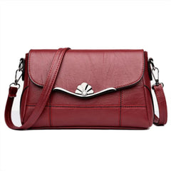 Women Crossbody Bag PU Leather Black&Red
