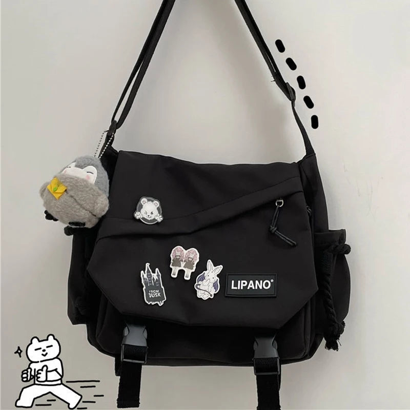 Large Capacity Shoulder Bag Harajuku Postman Messenger Crossbody