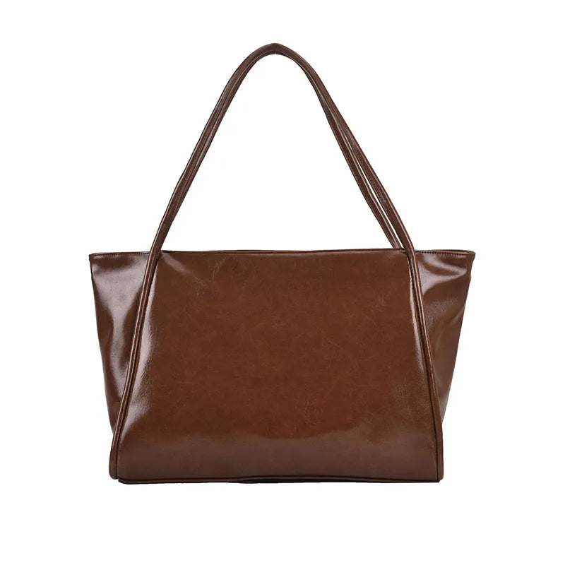 Women Bags High Lady's Tote Bag Soft Leather Singel Shoulder Bag Large Capacity