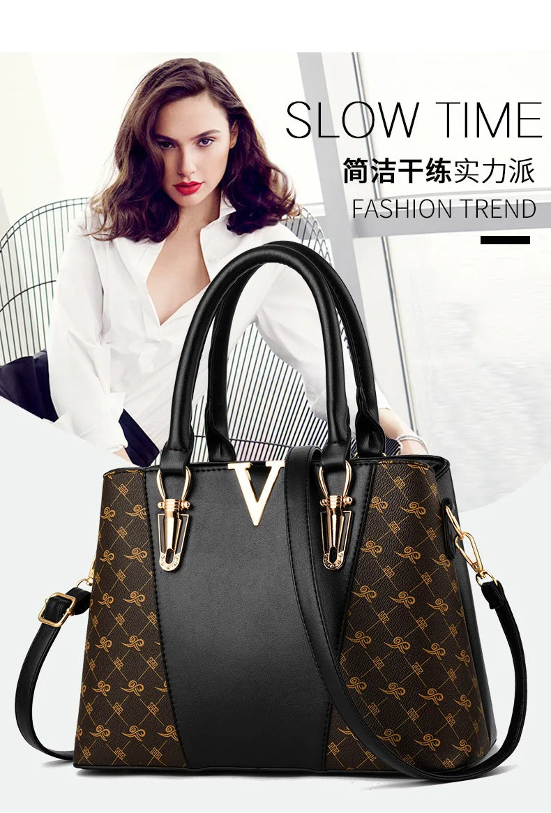 2 Pcs Leather Handbag Tote Shoulder Messenger Bag for Women