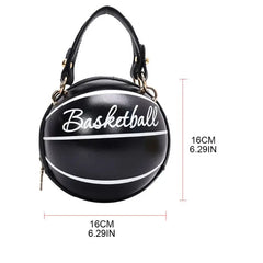 Women Bball PU Leather Shoulder Crossbody Bag Tote Chain Satchel