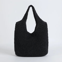 Woven Straw Beach Bag for Women Summer Travel Tote Large Cosmetic Bucket