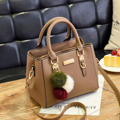 Women Beading Pendant Handbag Ladies Embossed Shoulder Bag