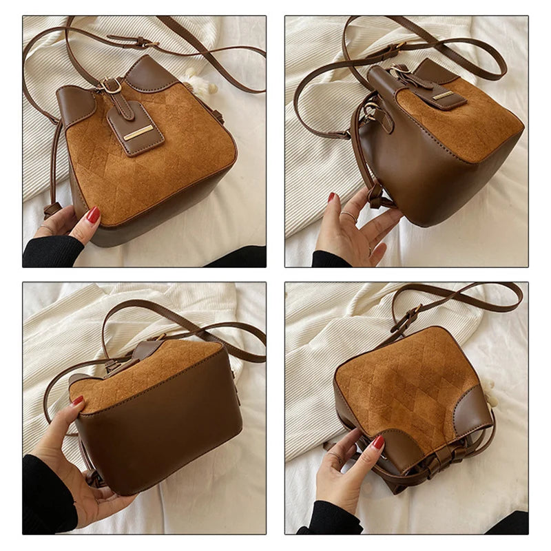 Women Beading Pendant Handbag Embossed Shoulder Bag