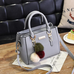 Women Beading Pendant Handbag Ladies Embossed Shoulder Bag