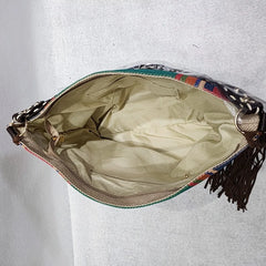 Bohemian Tassel Shoulder Bag Canvas Shopper Big Crossbody Bag