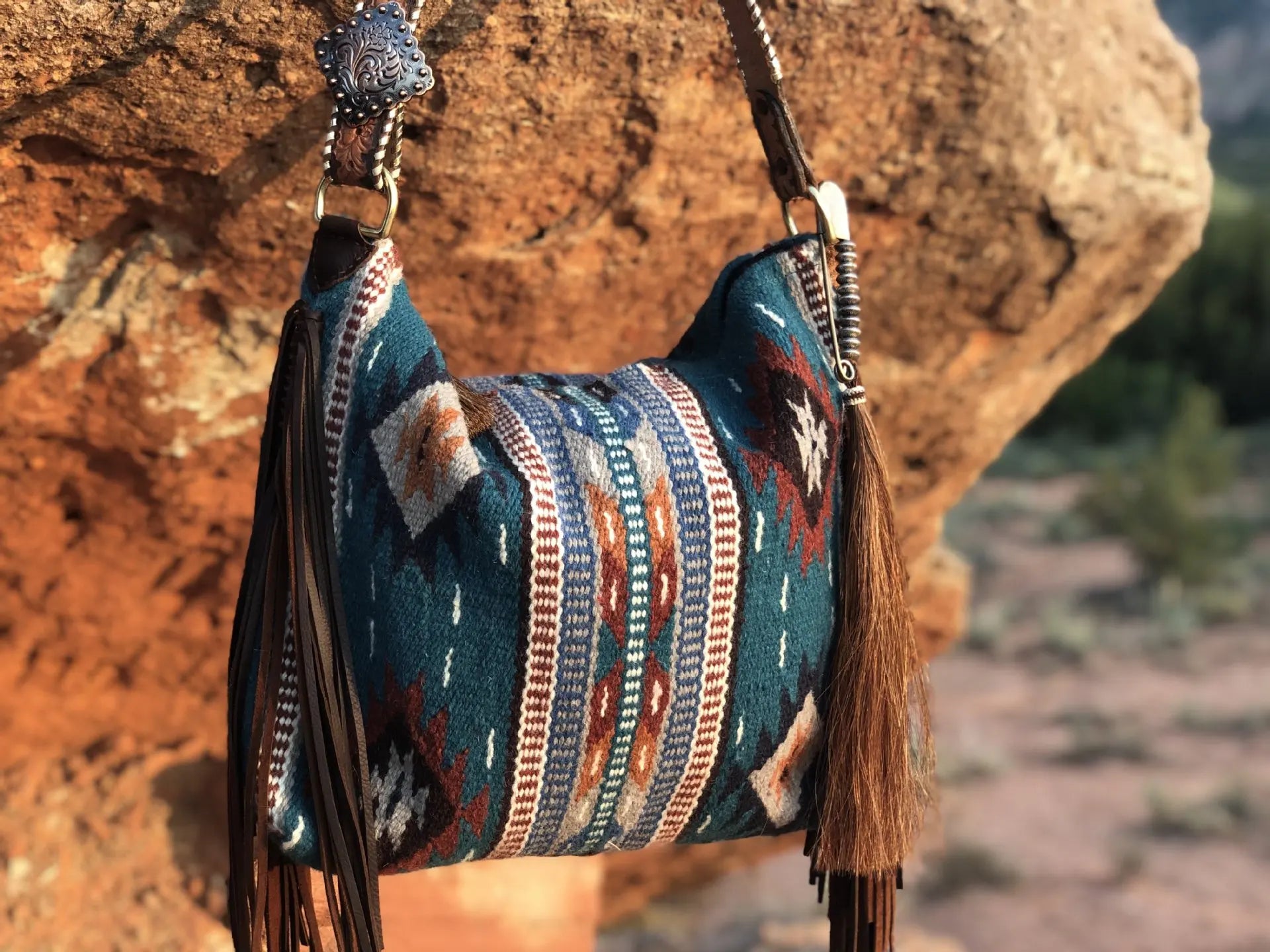 Bohemian Tassel Shoulder Bag Canvas Shopper Big Crossbody Bag