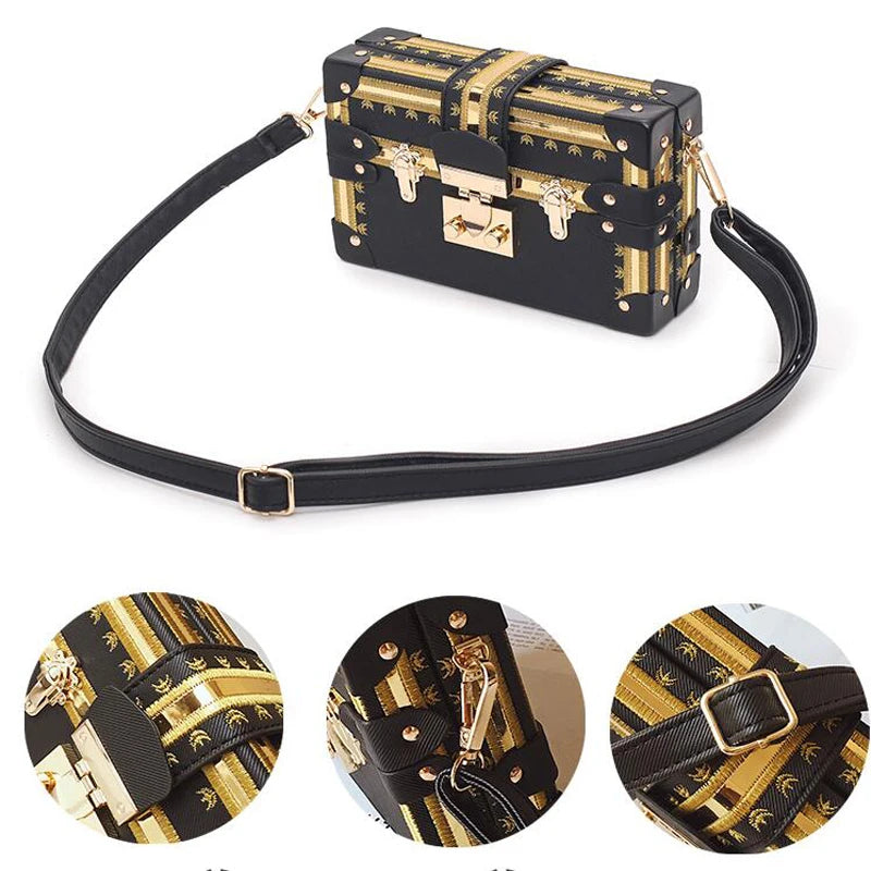 Women Box Bag Small Square Chain Shoulder Crossbody Bags
