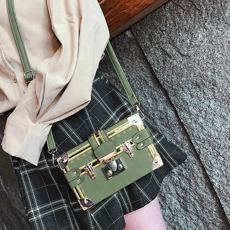 Women Box Bag Small Square Chain Shoulder Crossbody Bags