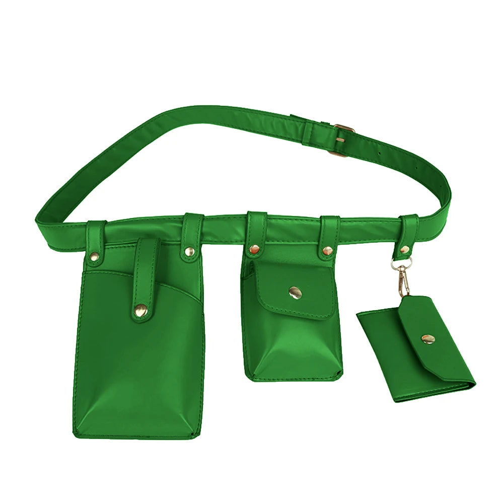 Women Leather Fanny Pack Belt Bag High Capacity Waterproof Waist Bags