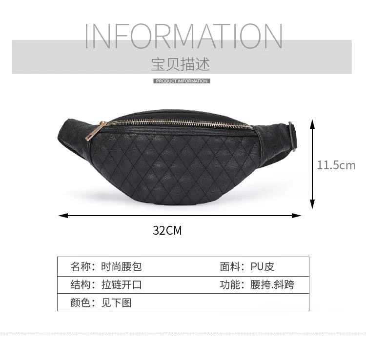 Women Adjustable Belt Bag Travel Hip Purse Waist Wallet Fanny Pack