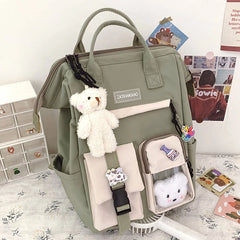 Women Candy Colors Backpacks Fancy High School Bags for Teenage Girl Travel