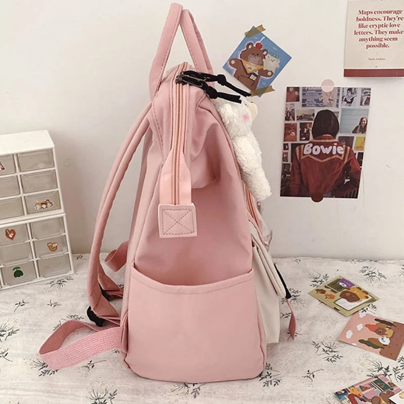 Women Candy Colors Backpacks Fancy High School Bags for Teenage Girl Travel