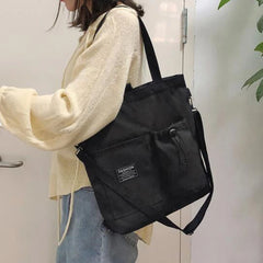 Canvas Shoulder Bag Eco Friendly Reusable Tote Shopper Large Capacity