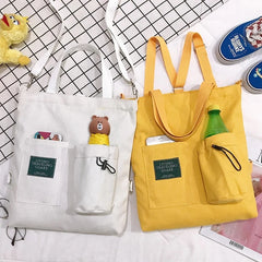 Canvas Shoulder Bag Eco Friendly Reusable Tote Shopper Large Capacity
