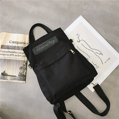 Canvas Patchwork Laptop Backpack Girls Shoulder Bag Student Schoolbag