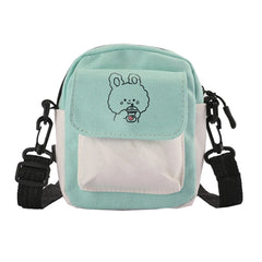 Cartoon Printed Shoulder Messenger Bag Hit Flap Purse Casual Handbag