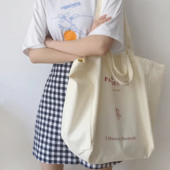 Women Canvas Shopping Bags Large Eco Friendly Handbag