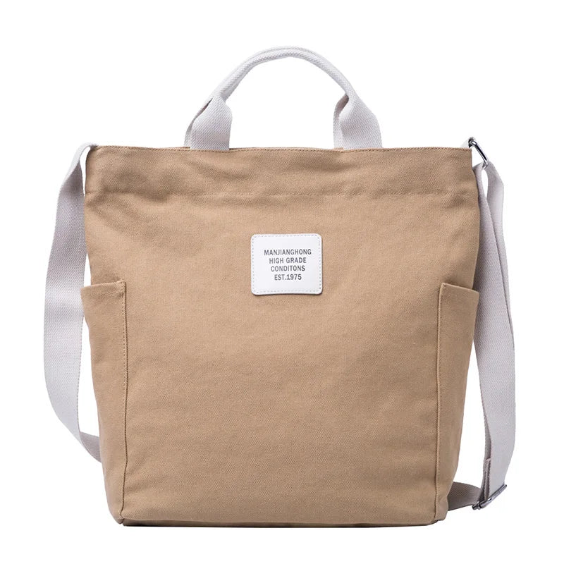 Canvas Shoulder Bag Vintage Crossbody Large Tote Bag