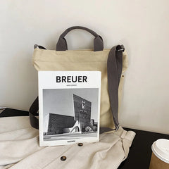 Canvas Shoulder Bag Vintage Crossbody Large Tote Bag