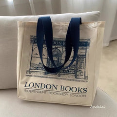 Women Canvas Shoulder Bag Casual Handbag Tote Large Capacity Shopping Beach Bag