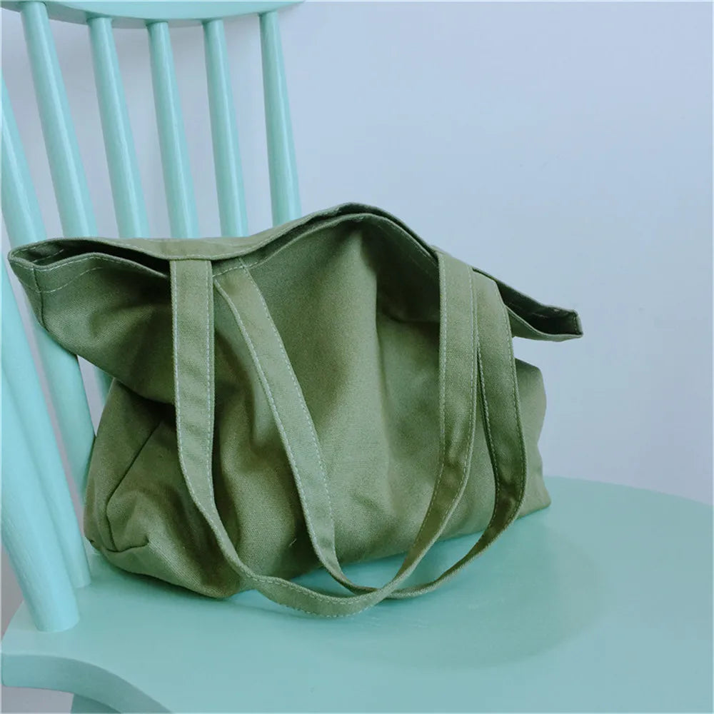 Women Canvas Shoulder Bag Ladies Casual Handbag Tote Shoulder Bag Handbag