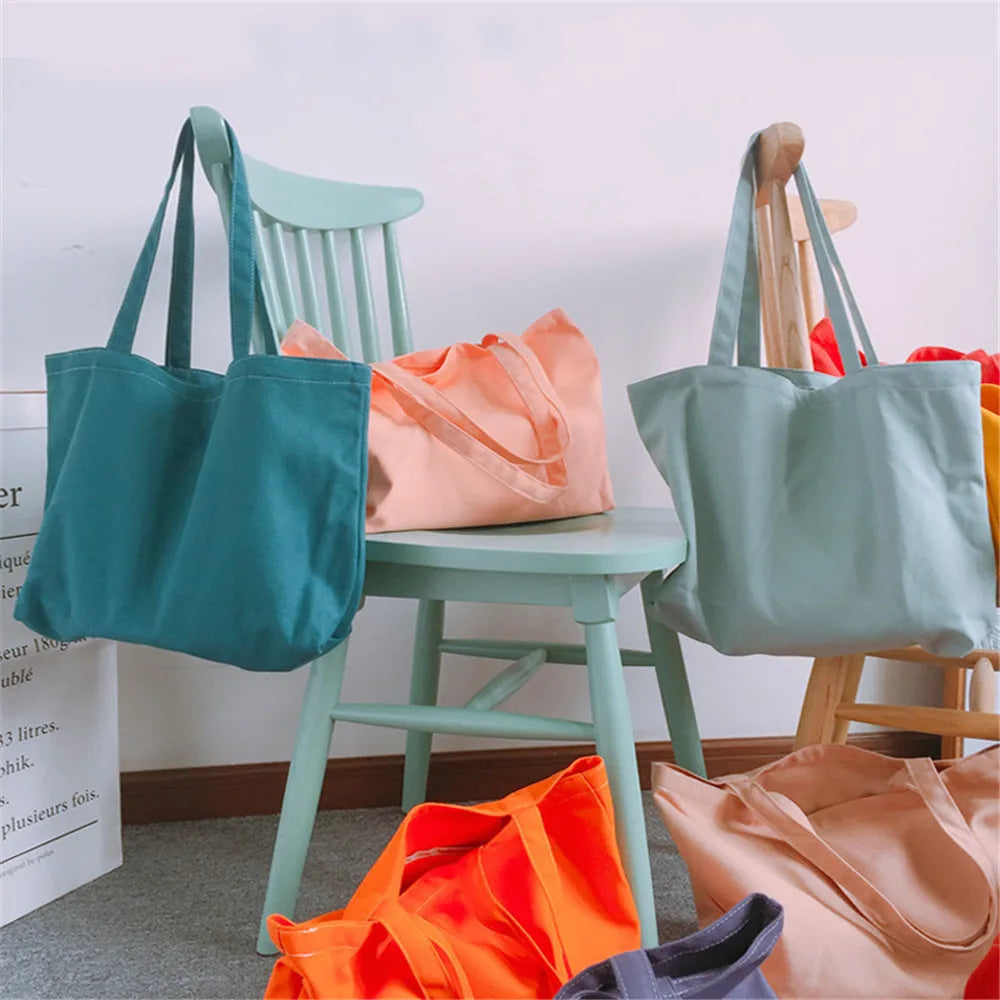 Women Canvas Shoulder Bag Ladies Casual Handbag Tote Shoulder Bag Handbag