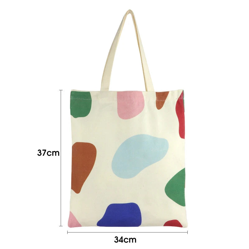 Women Canvas Shoulder Bag Casual Handbag Tote Large Capacity Shopping Bag