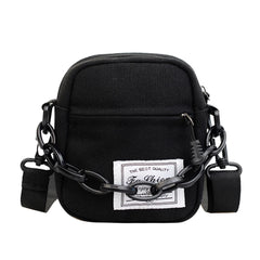 Women Canvas Shoulder Bag Small Messenger Crossbody Bags Chain Mini Phone Pouch