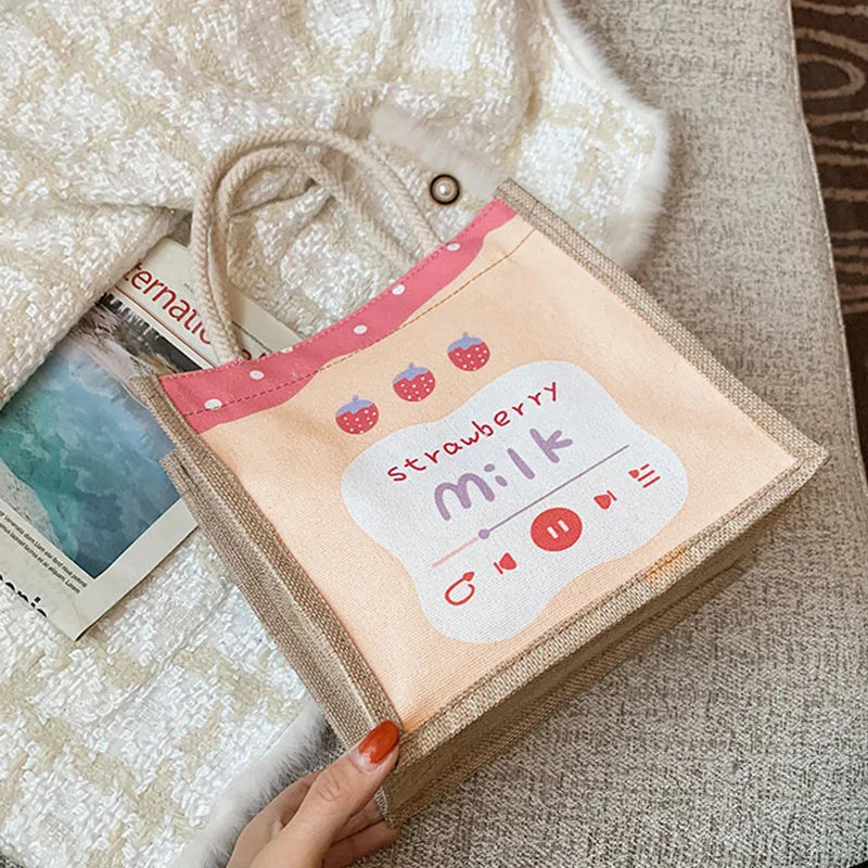 Canvas Shoulder Bag Small Cotton Handbag Casual Tote Female Vintage Messenger