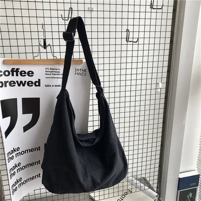 Canvas Shoulder Bag Large Capacity Handbag Tote