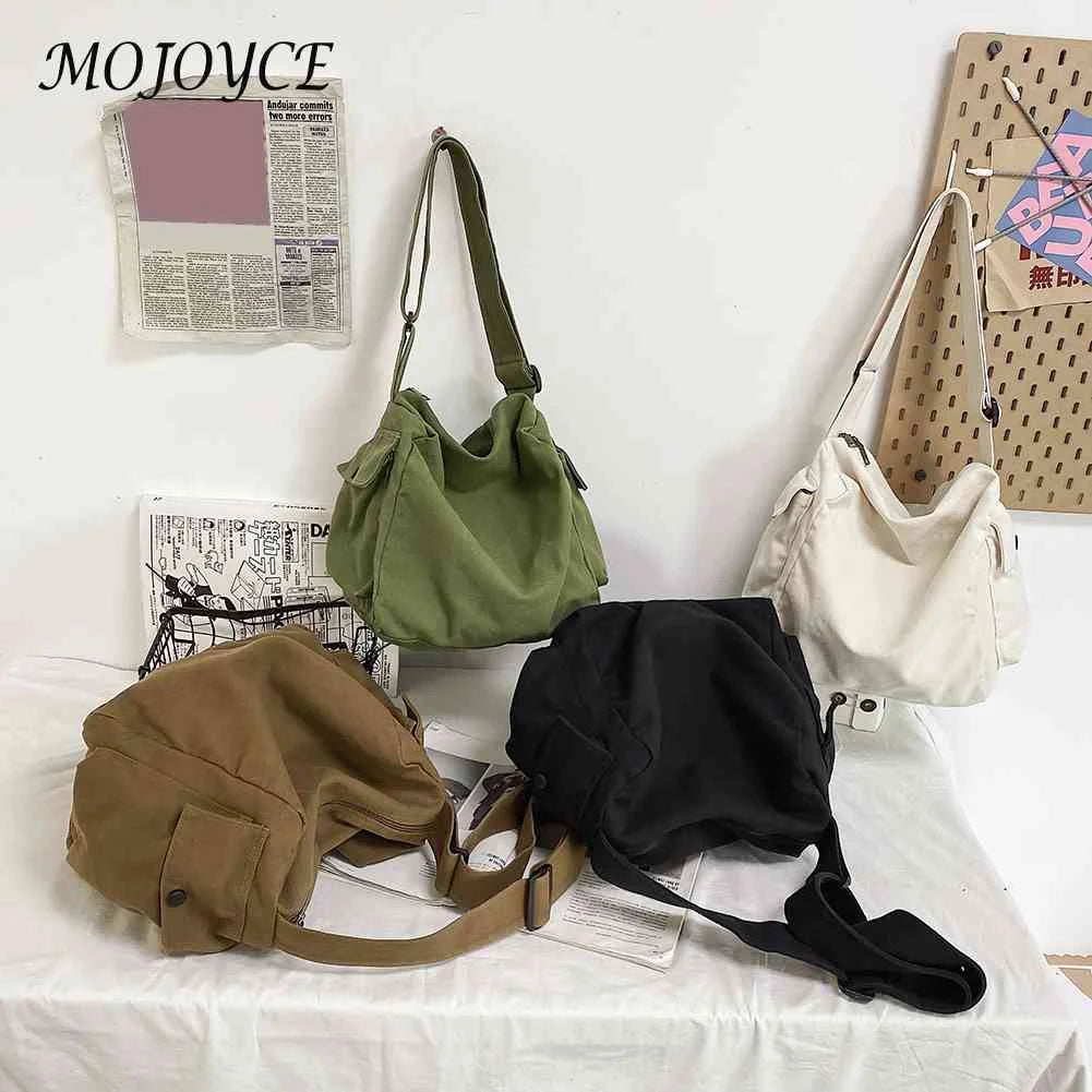 Canvas Shoulder Messenger Bag Top-Handle Handbag Tote Satchel