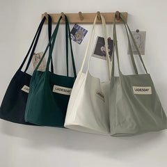 Waterproof Canvas Shoulder Bag Eco Fabric Tote Shopping Bag