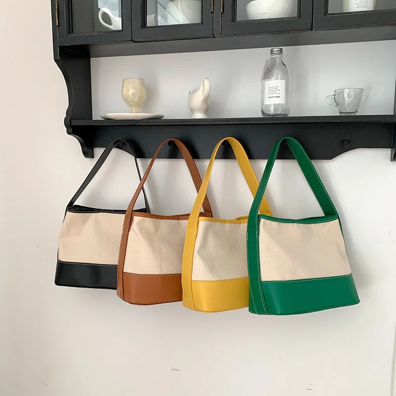 Women Canvas Tote Bag Large Shopper Shoulder Bag Summer Beach Handbag