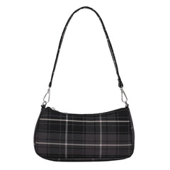 Plaid Printed Soft Underarm Purse Handbag