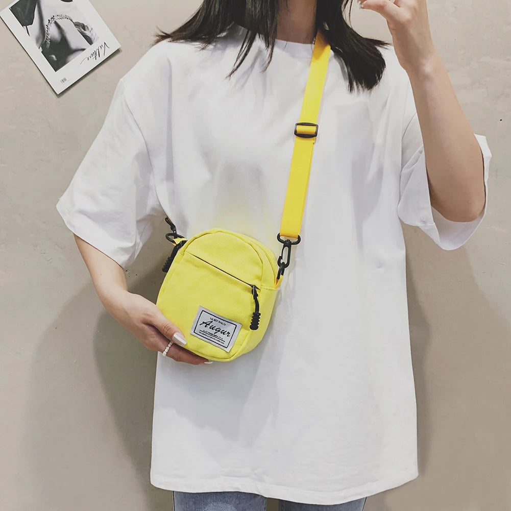 Women Casual Canvas Mini Shoulder Bag Ladies Wallet