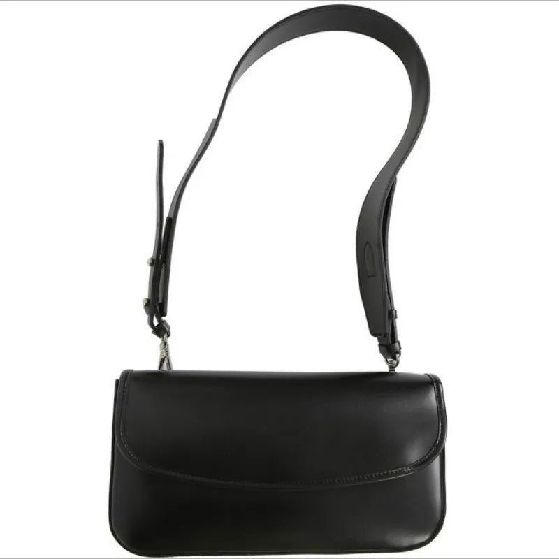 Women Casual Saddle Bag Crossbody Bags Handbag Glossy PU Shoulder Bag