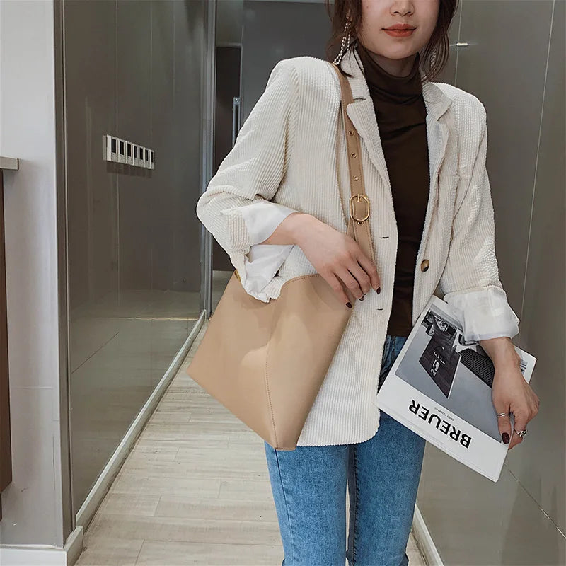 Women Casual Shoulder Bags Patchwork Ladies Daily Messenger Large Capacity Bolsa