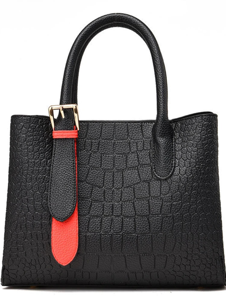 Vintage PU Leather Tote Bag for Women