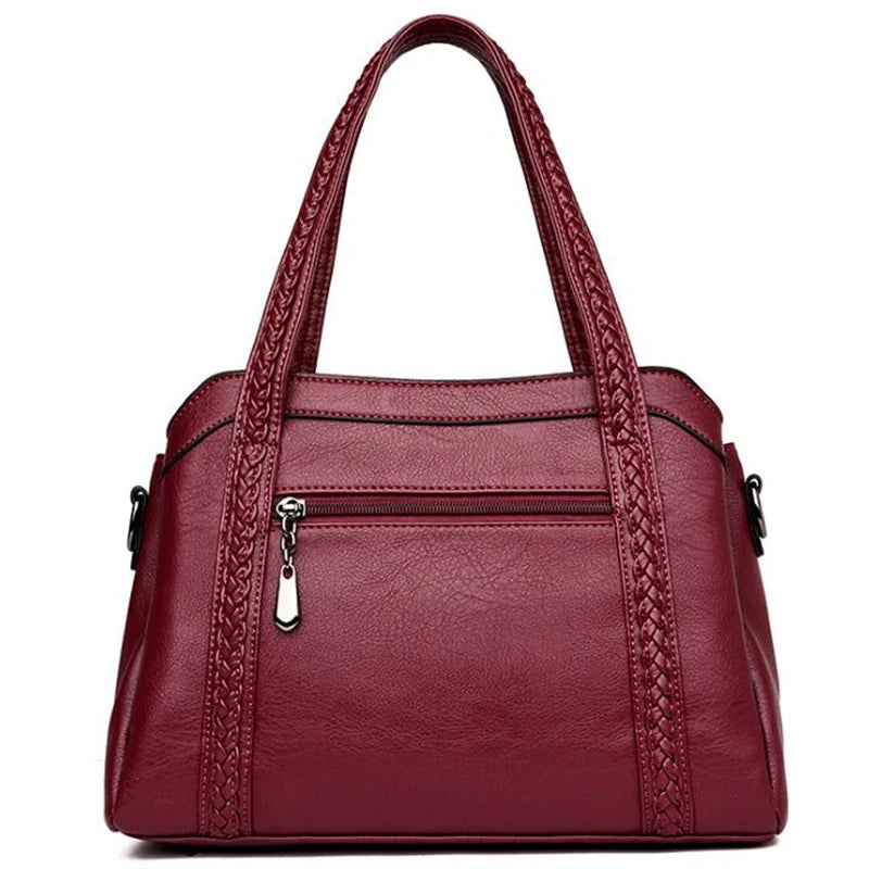 Women Casual Tote Bags Large Capacity Handbag Shoulder Crossbody Bag Vintage PU
