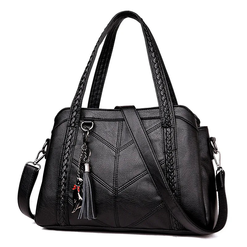 Women Casual Tote Bags Large Capacity Handbag Shoulder Crossbody Bag Vintage PU