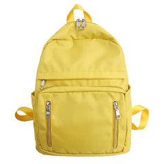 Women Waterproof Zip Backpack Student Travel Multi-pocket School Bag