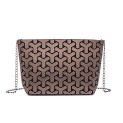 Geometric Messenger Crossbody Bag for Women Shoulder Chain Clutch Evening Bag