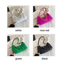 Women Chain Shoulder Bags Down Cotton Padded Quilted Tote Bag