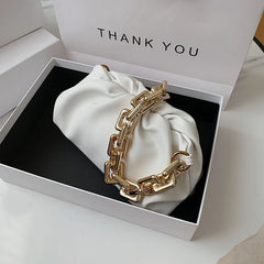 Women Cloud Shoulder Bag Light Texture Chain Dumpling Bag