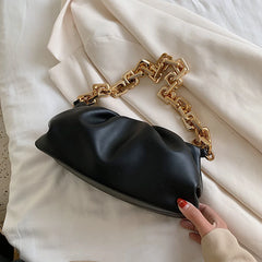 Women Cloud Shoulder Bag Light Texture Chain Dumpling Bag