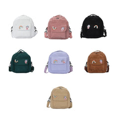 Women Corduroy Backpack Purse Convertible Casual Daypack